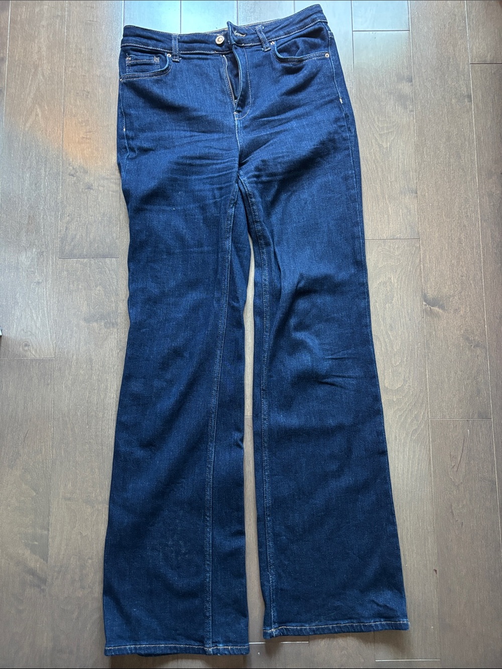 Zara Deep Blue Flared Jeans